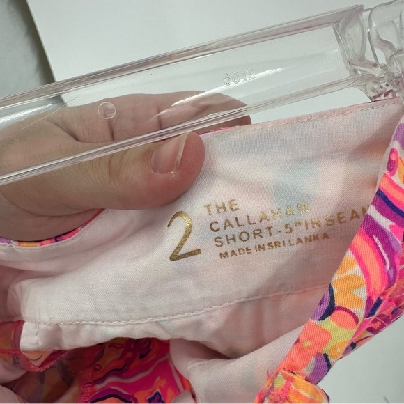 Lilly Pulitzer Shorts Lilly Pulitzer Callahan Cotton Shorts In Pink Fusion 5” - Picture 4 of 4